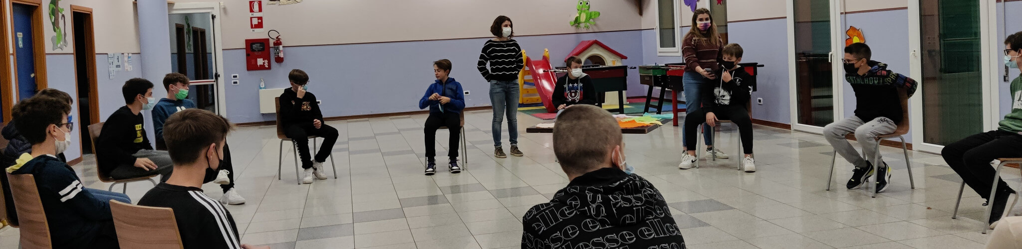 Foto durante un incontro di AC di terza media
