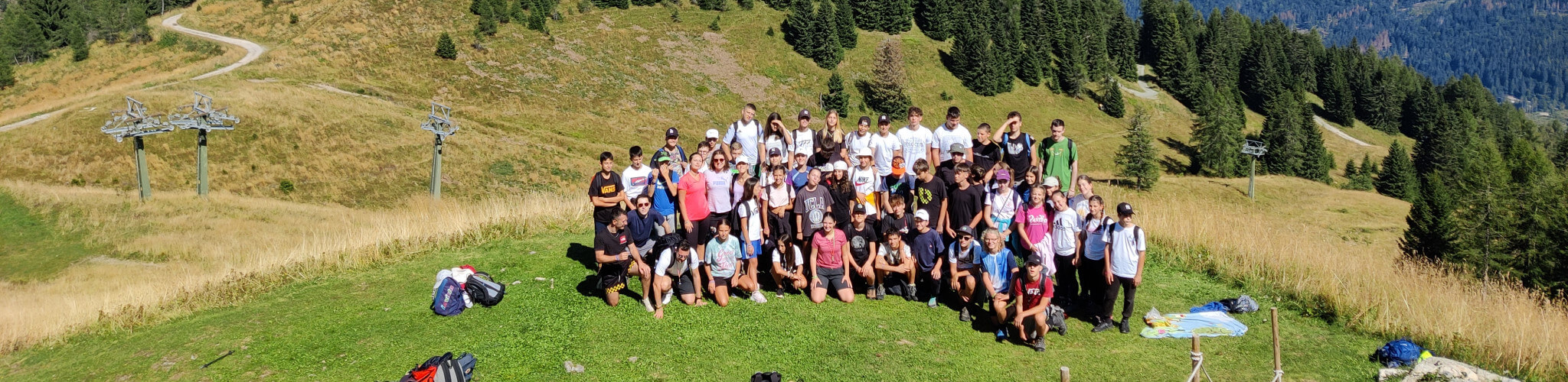 Foto di gruppo durante la camminata