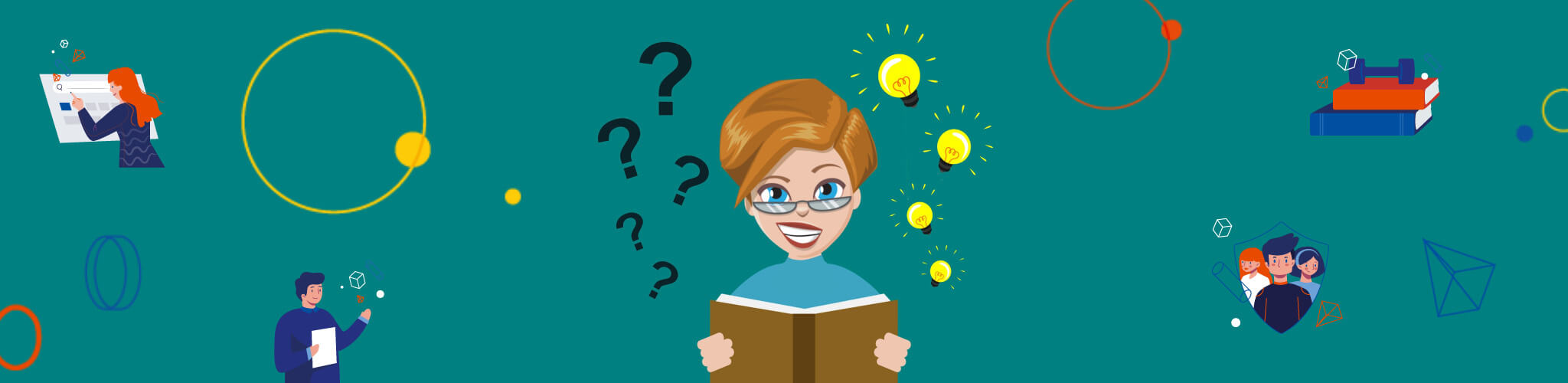 Donna che pensa leggendo un libro